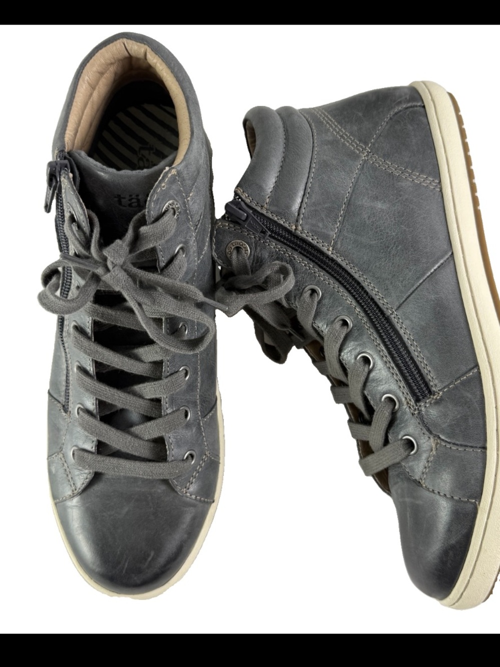 Taos Footwear Gray High-Top Sneakers